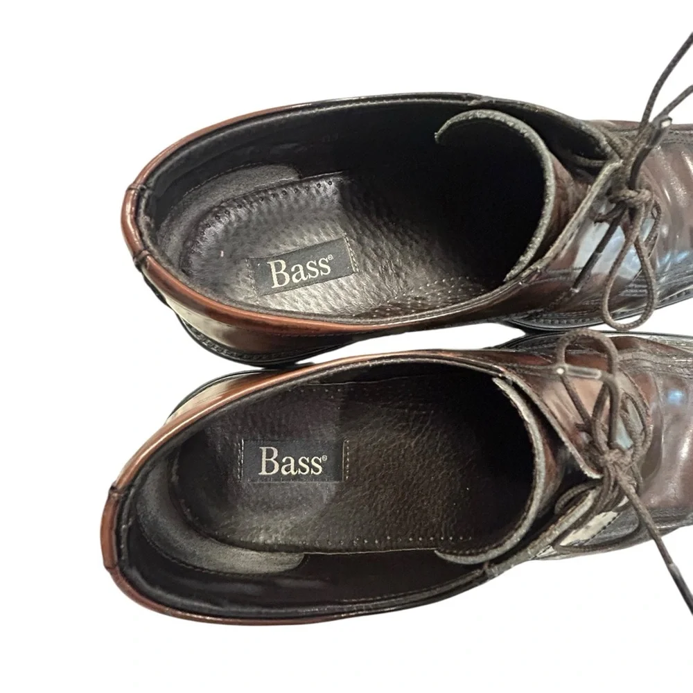 BASS Men’s Vintage Brighton Leather Dress Shoes Brown 11M‎